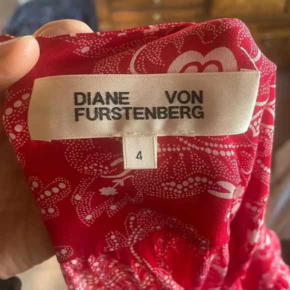 Diane von Furstenberg Silk Knee-Length Dress US 4 - Picture 4 of 8